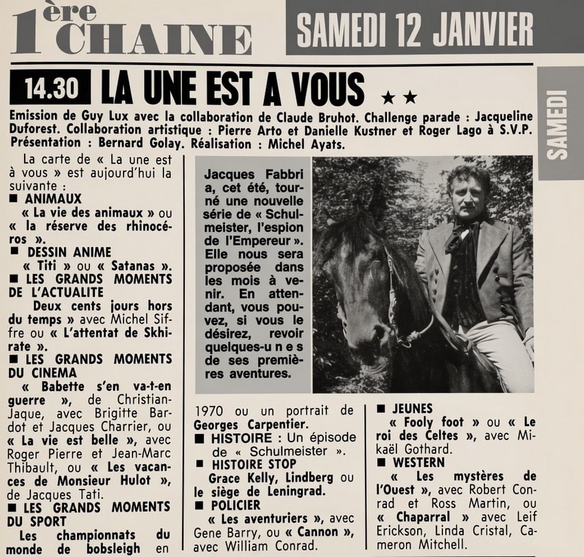la-une-est-a-vous-12-janvier-1974-tele-poche