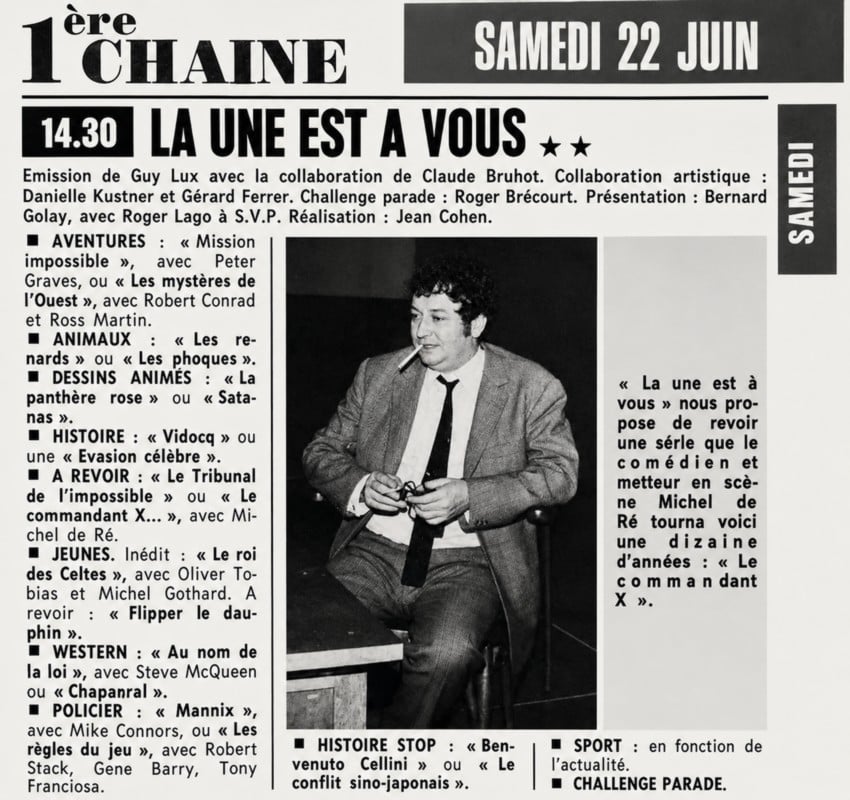 la-une-est-a-vous-tele-poche-22-juin-1974