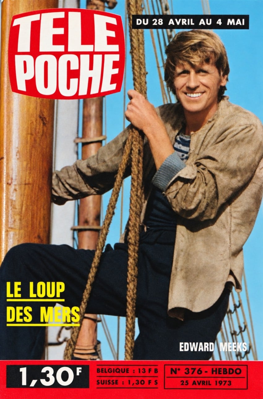 Edward Meeks à la une de Télé Poche en 1973 Edward Meeks à la une de Télé Poche en 1973 pour la série Le Loup des mers.